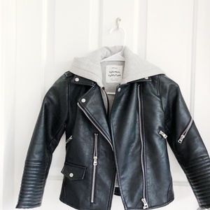 Zara kids faux leather jacket